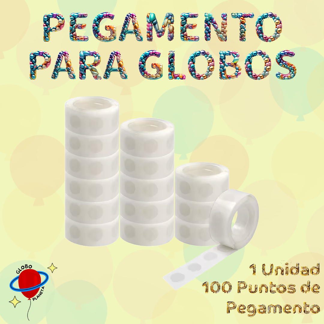 Rollo Con Puntos De Pegamento Para Globos