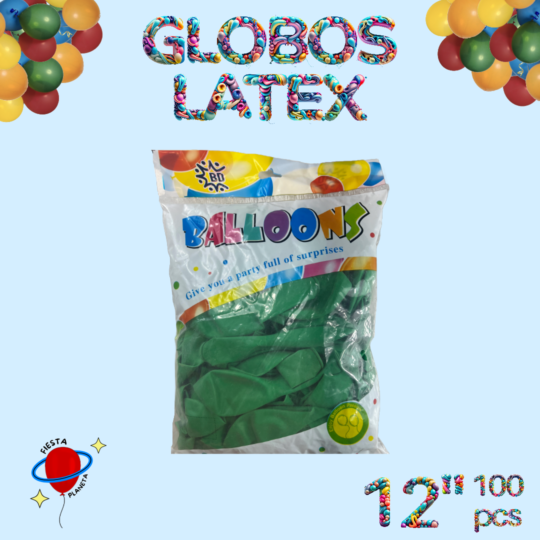 Globo Latex 12" (100 Piezas)