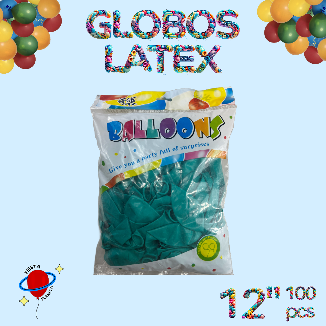 Globo Latex 12" (100 Piezas)