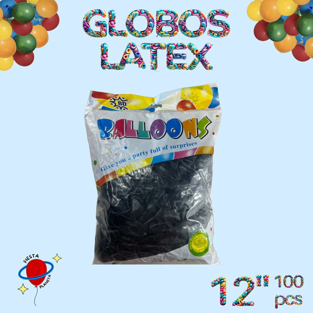 Globo Latex 12" (100 Piezas)