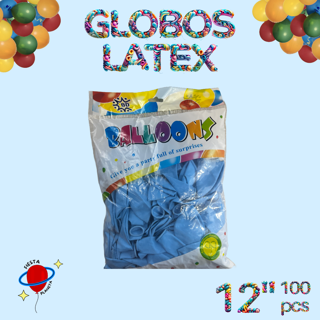 Globo Latex 12" (100 Piezas)