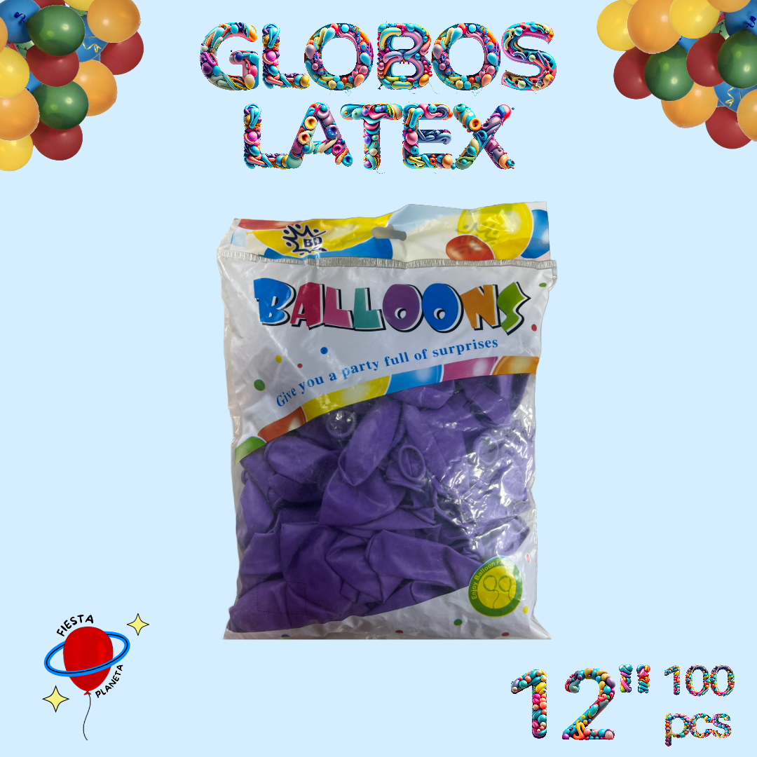 Globo Latex 12" (100 Piezas)