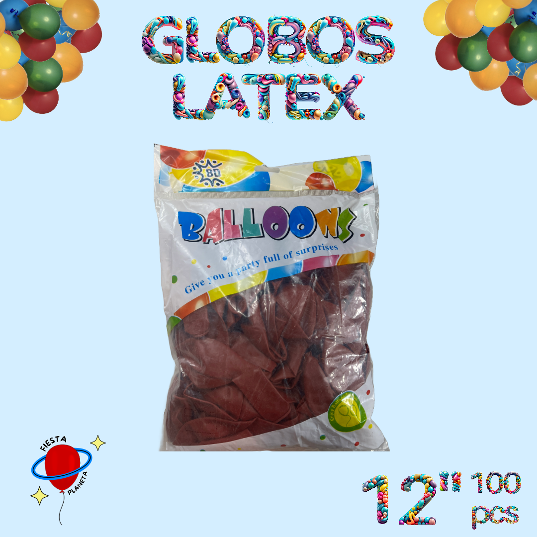 Globo Latex 12" (100 Piezas)