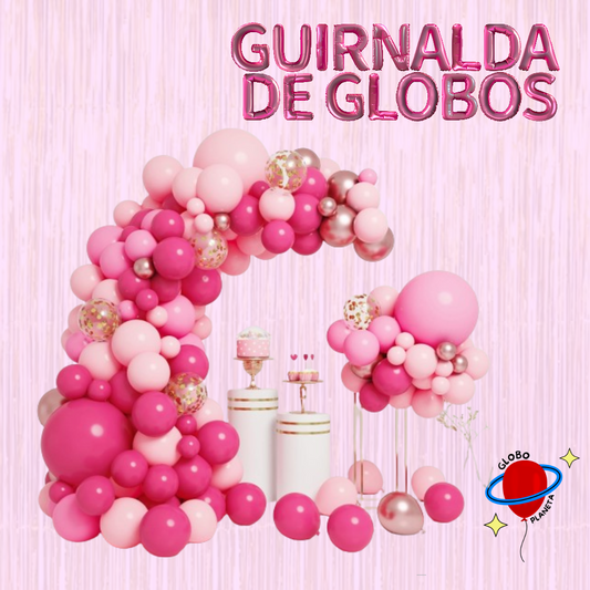 Guirnalda Para Decoración Rosa/Oro Rosa/Rosa Chicle